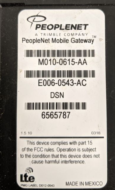 Refurbished PeopleNet PMG2-S Onboard Computer Kit - P/N  M010-0615-AA (6750985748566)