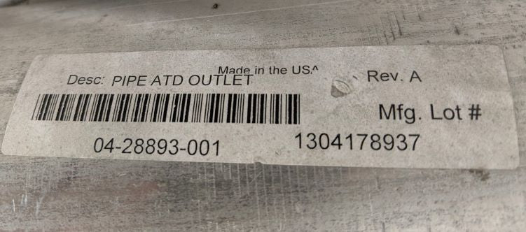 Freightliner Daycab Ultrashift ISX 123 ATD Out Pipe - P/N: 04-28893-001 (6740806598742)