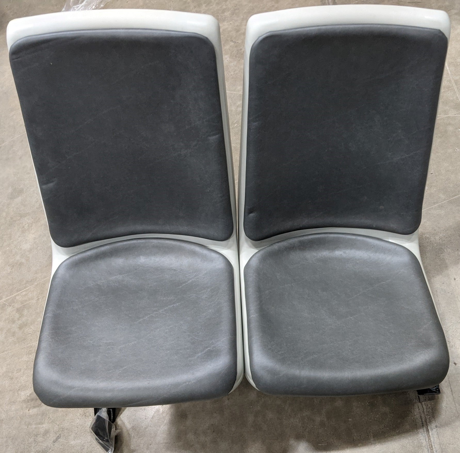 *Set of 2* RH and LH Gray Wall Mount Bus Bench Seats (6738012209238)