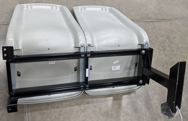 *Set of 2* RH and LH Gray Wall Mount Bus Bench Seats (6738012209238)