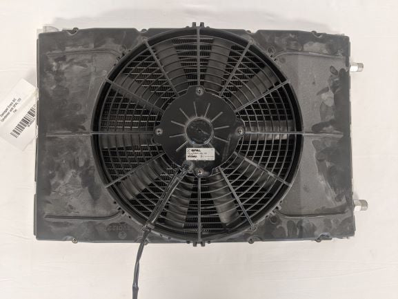 Damaged Evans A/C Condenser with SPAL 12V Fan - P/N  22-62285-000, VA10-AP50/C 25S (6737978261590)