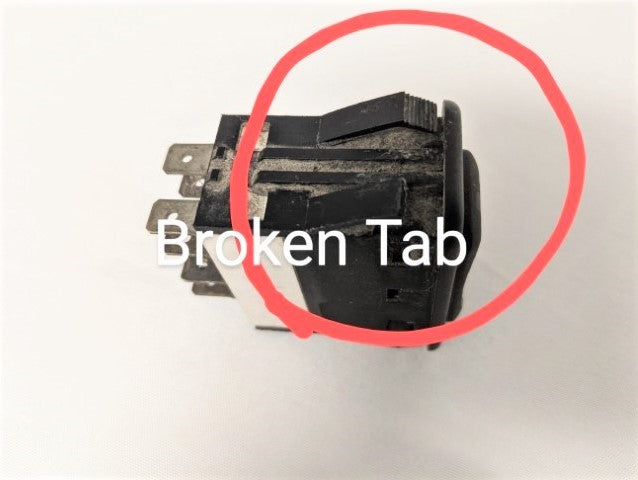 Damaged Freightliner Engine Fan Rocker Switch - P/N: A06-30769-093 (8247073145148)
