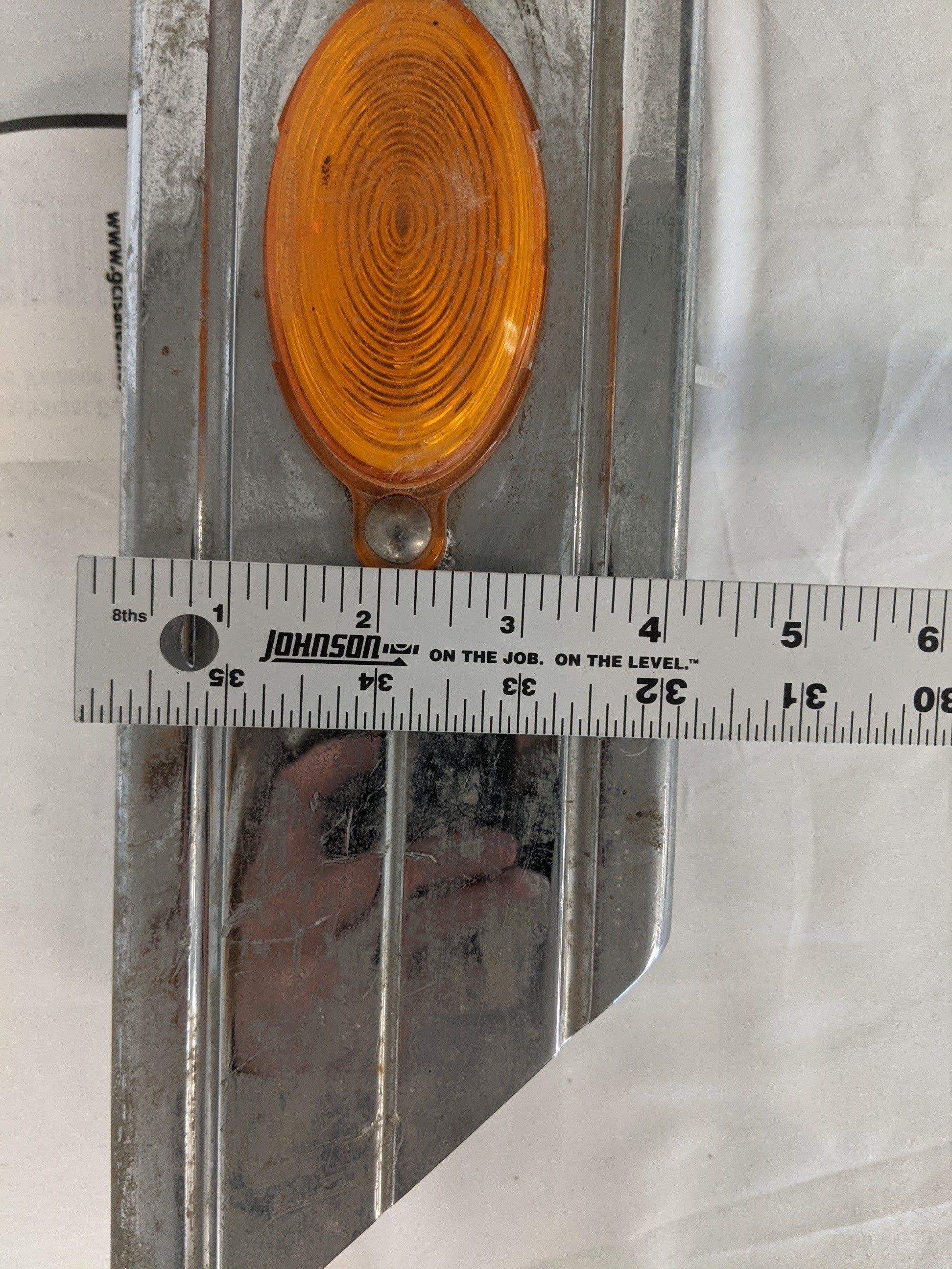 Damaged Freightliner Coronado LH Chrome Valance Panel - P/N  A22-53463-000 (4442681507926)
