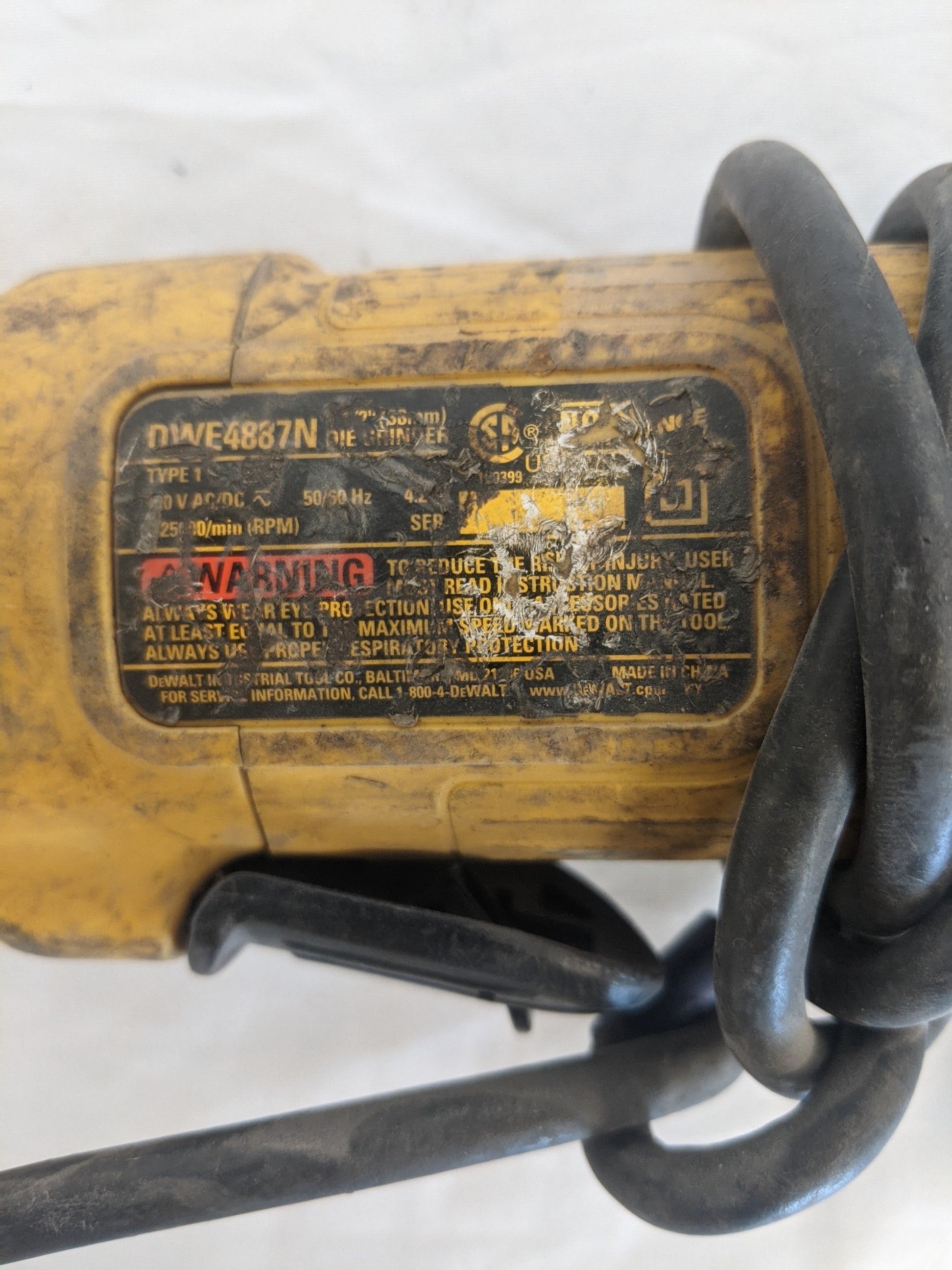 Used DeWalt DWE4887N Corded Die Grinder W/o Lock-On - DWE4887N (3939783344214)