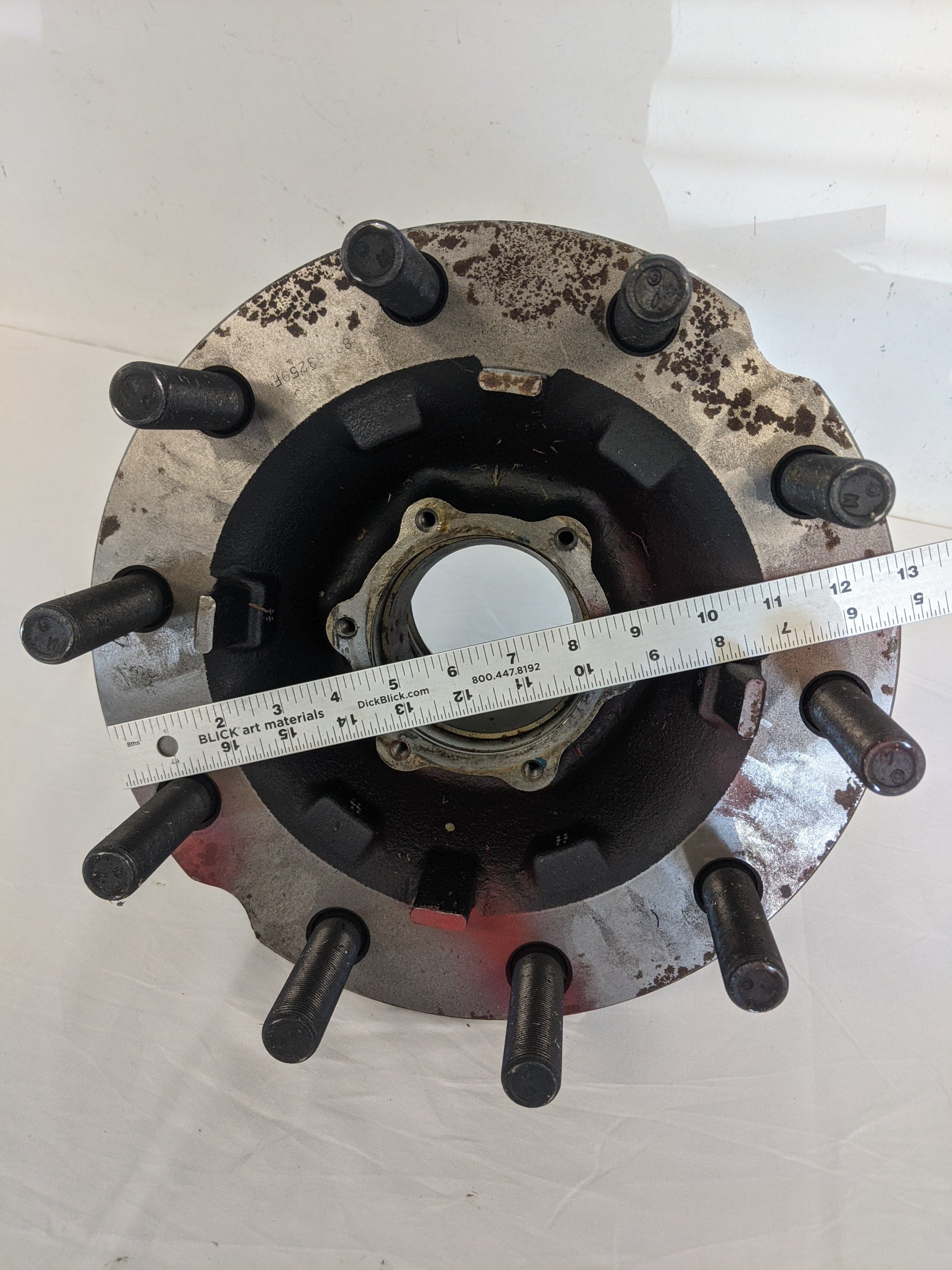 Used ConMet 10-Lug Front Steer Axle Hub w/ 3.92" Studs - P/N: 10032999 (8264278638908)