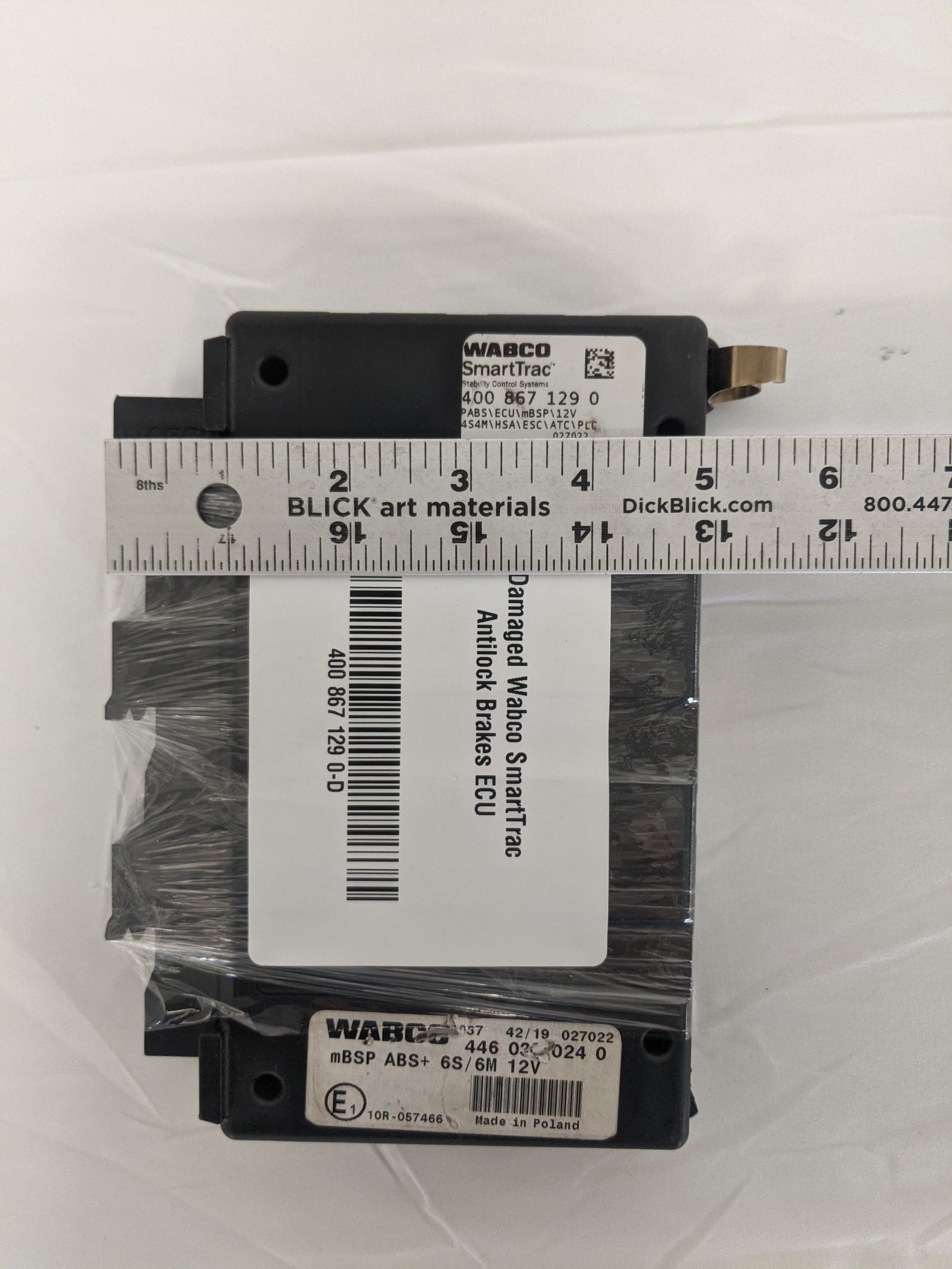 Damaged Wabco SmartTrac Antilock Brakes ECU - P/N  400 867 129 0 (8271024783676)