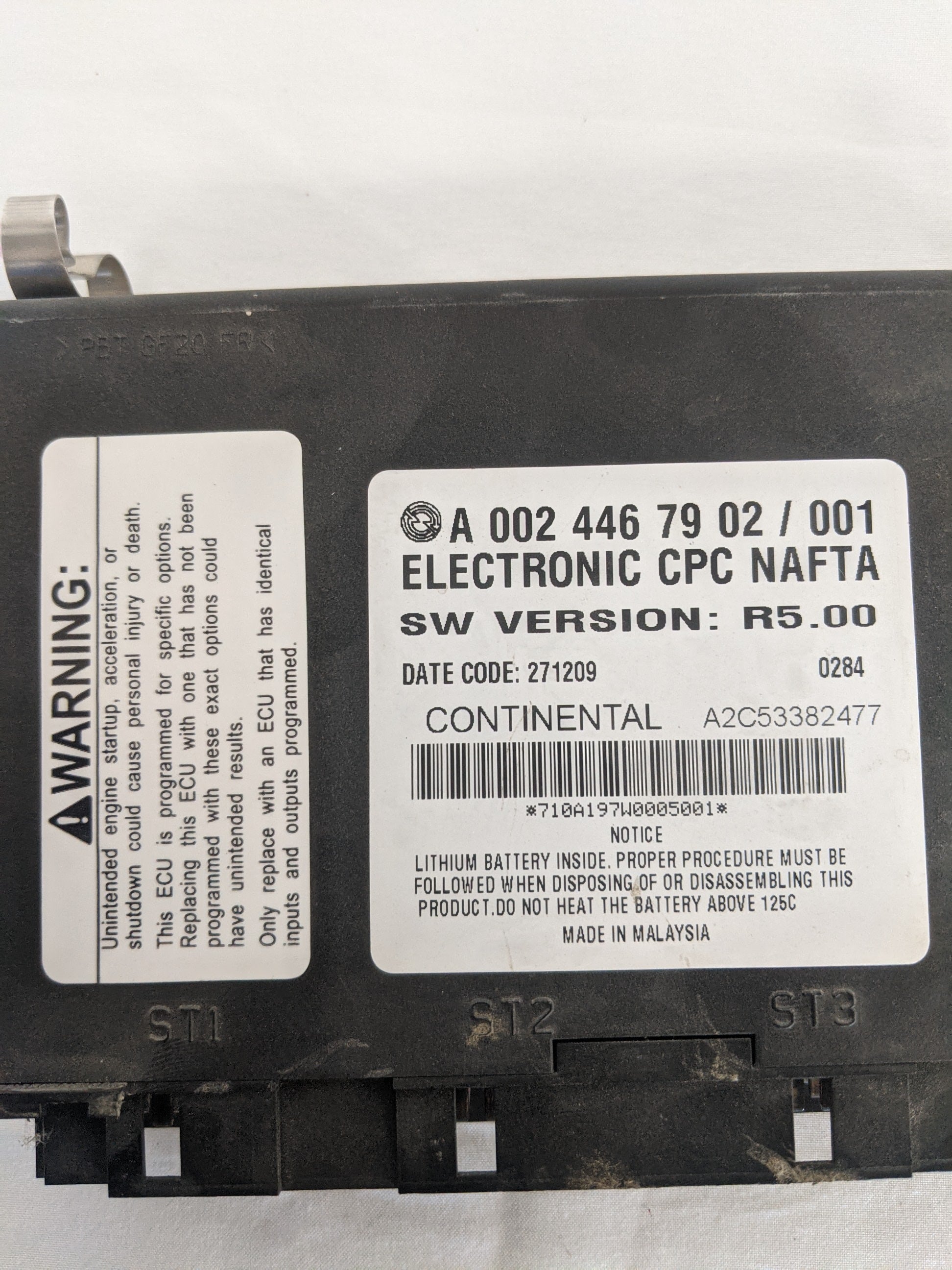 Used Continental Vehicle PRFM Monitor CPC Module - P/N A 002 446 79 02 / 001 (8273355899196)